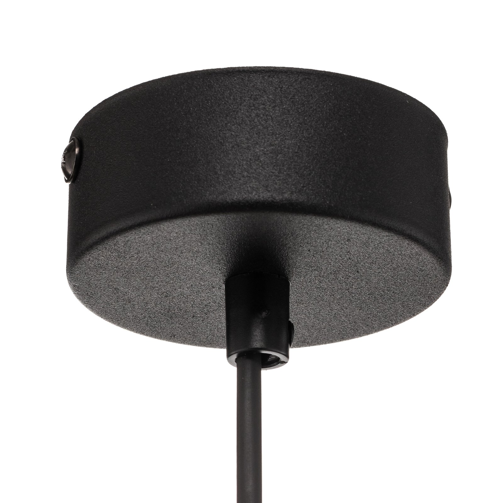 Závěsná lampa Paglia černá/ratan s jedním plamenem 20 cm