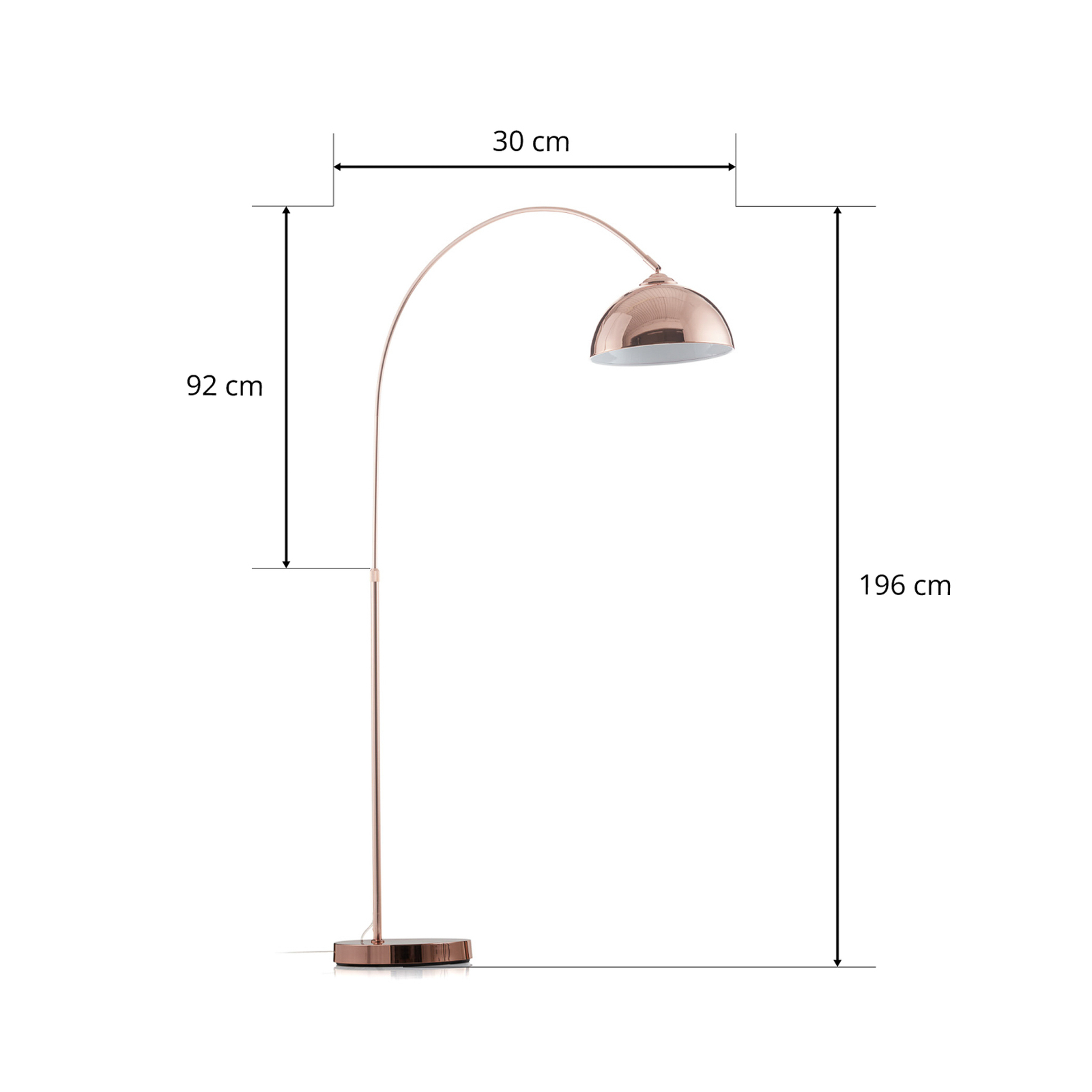 Lampe sur pied en arc Pelin