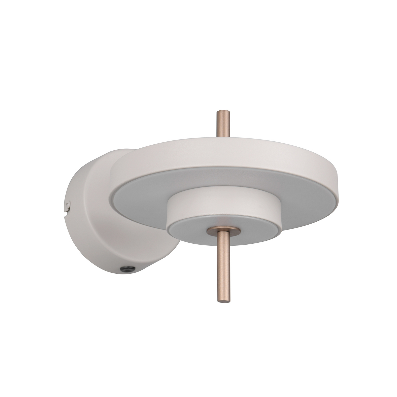 LED stenska svetilka Keaton, svetlo siva, Ø 20 cm, kovina, CCT