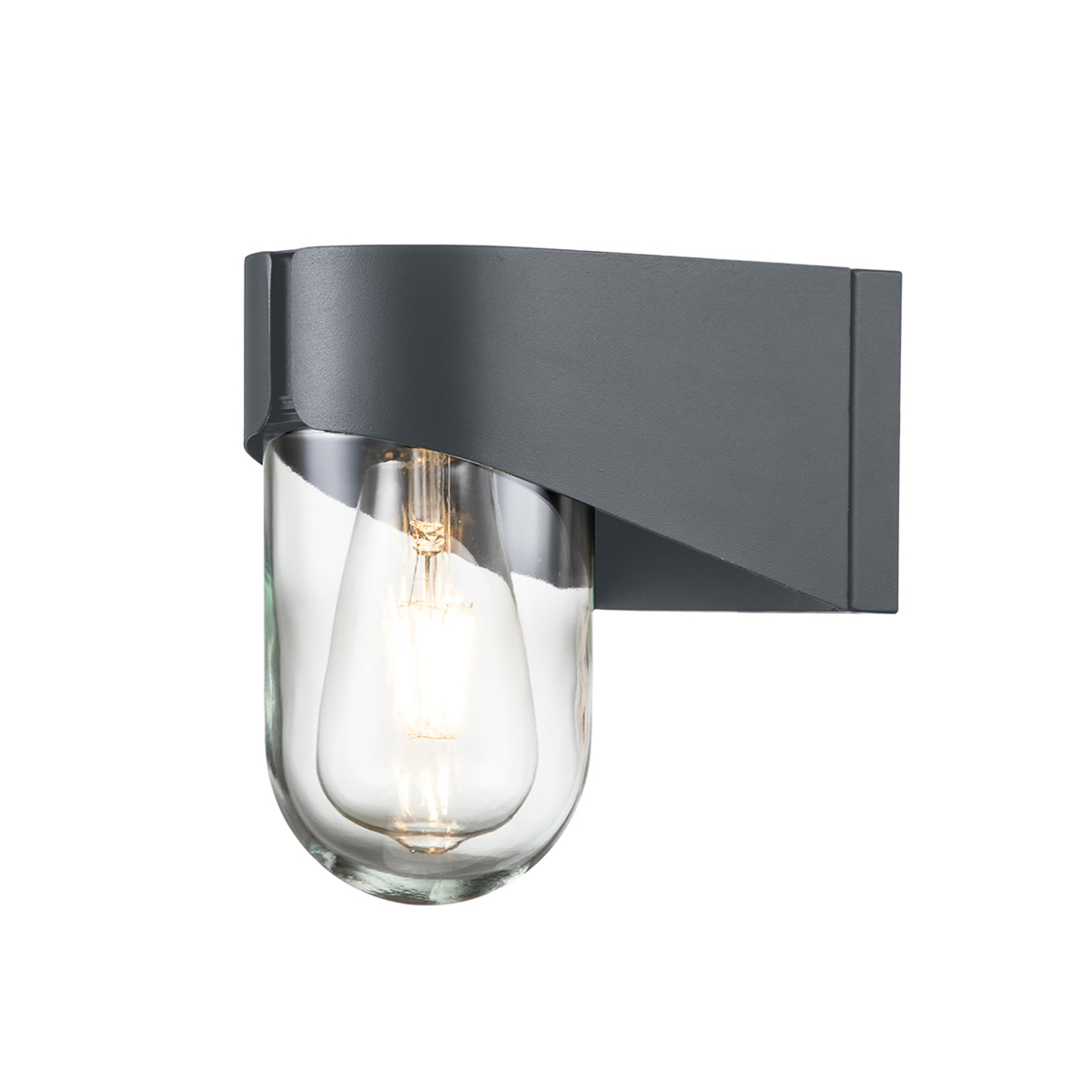 Applique da esterni Porto, acciaio inox, grigio
