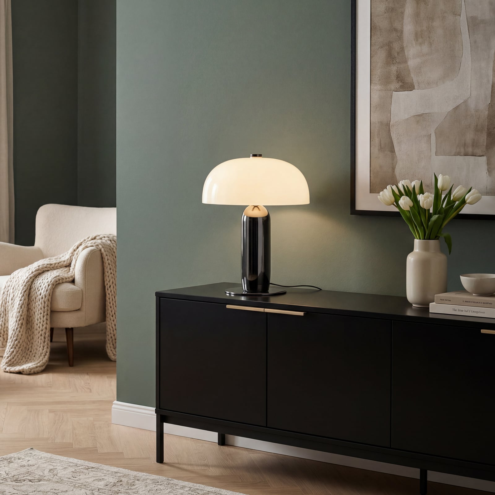Επιτραπέζιος φωτισμός OSRAM Decor Arc, γκρι/λευκό, ύψος 45 εκ., E14 Επιτραπέζιος φωτισμός OSRAM Decor Arc, γκρι/λευκό, ύψος 45 εκ., E14