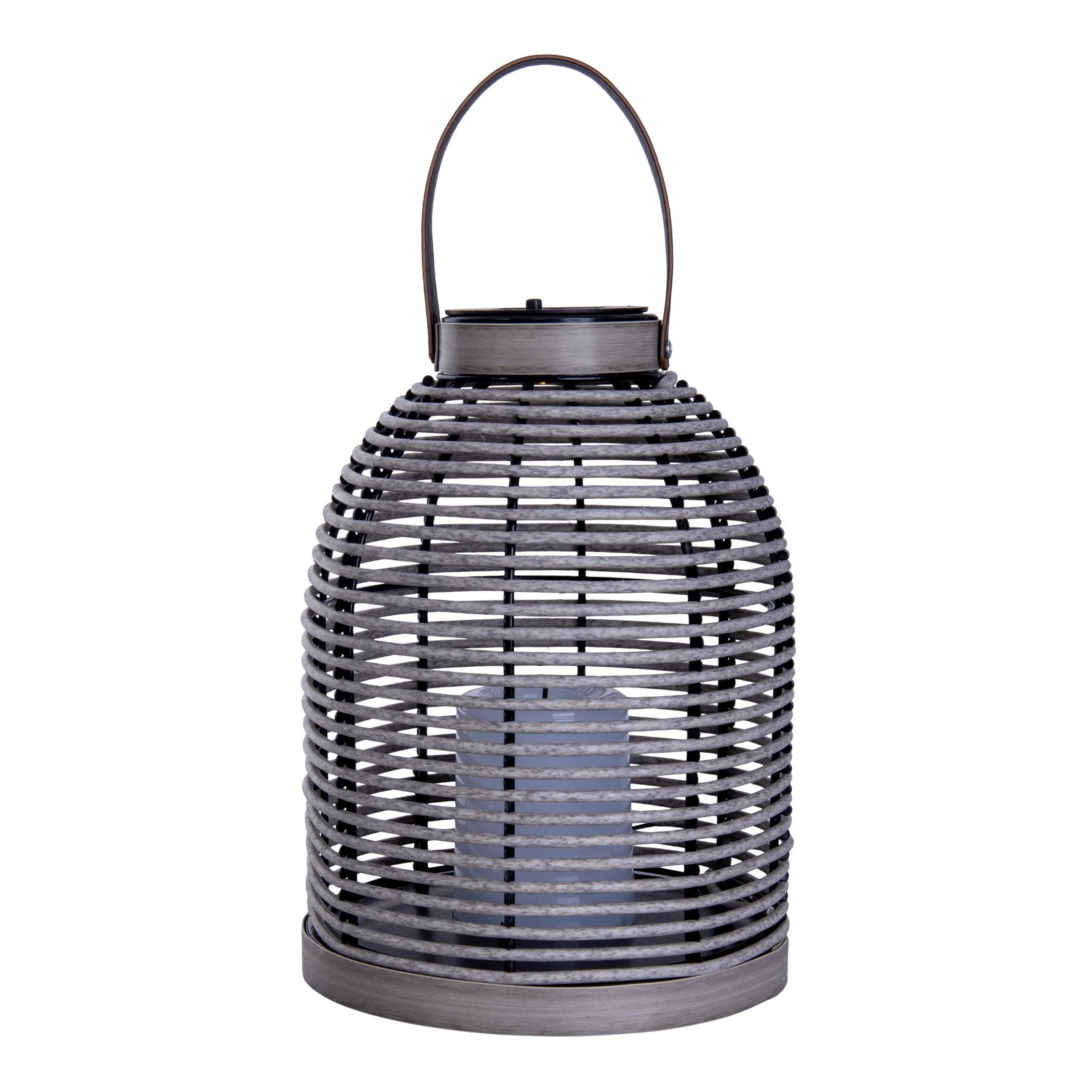 LED-Solarleuchte Korbinian, grau, Höhe 29 cm, IP44, Laterne
