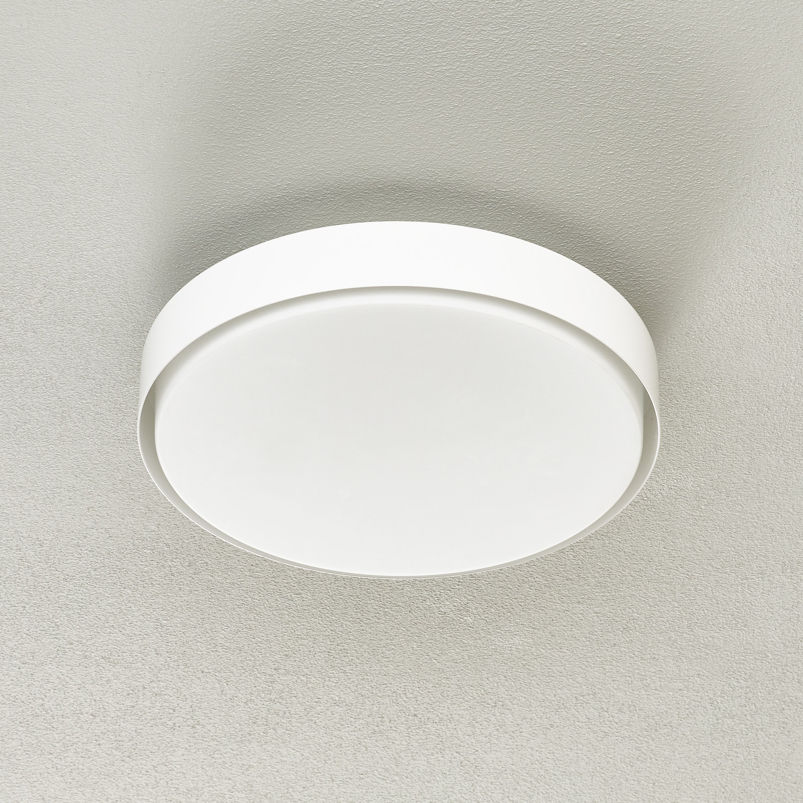 BEGA 34278 plafoniera LED, bianco, Ø 36 cm, DALI