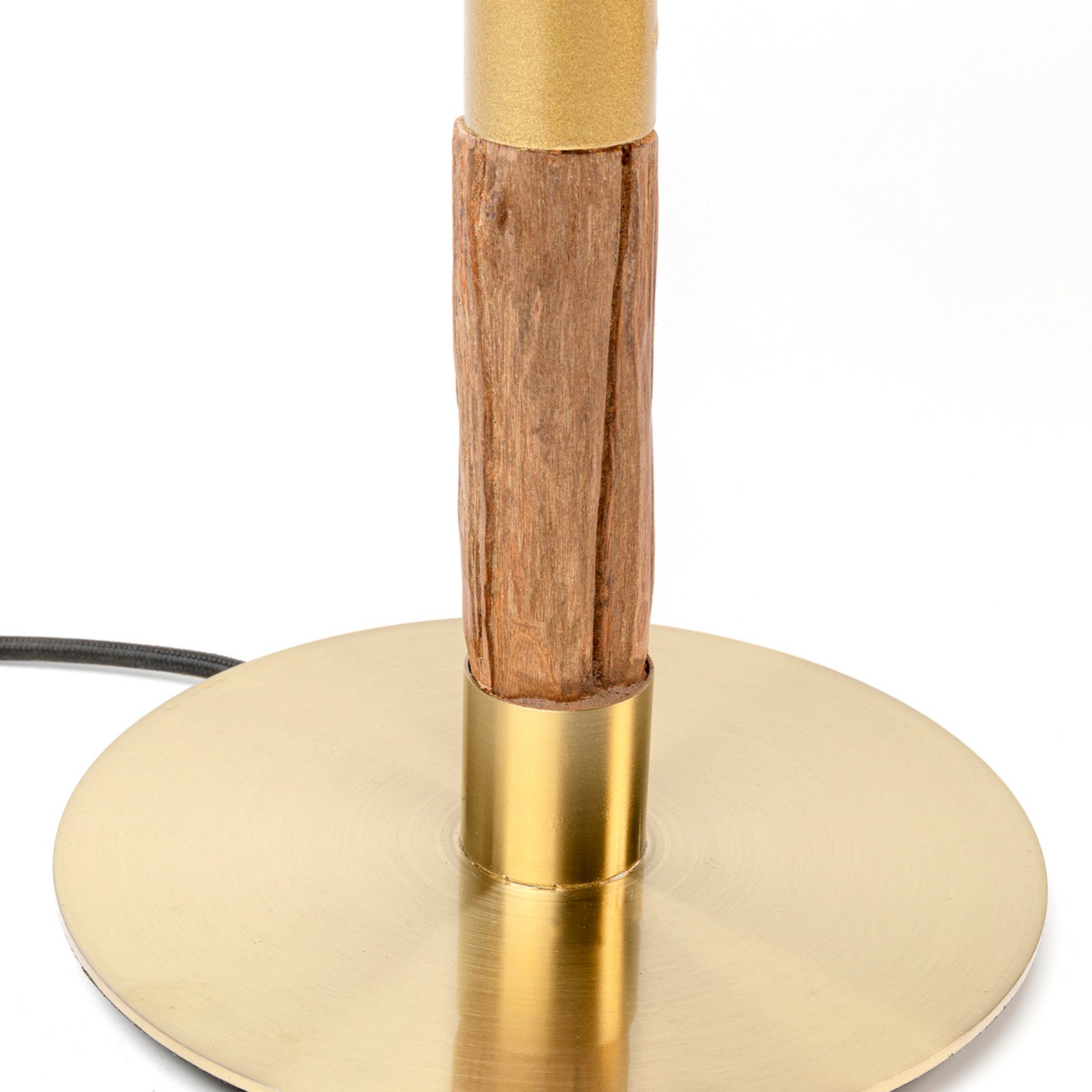 Kare namizna svetilka Twig, zelena/zlata, višina 74 cm, E27