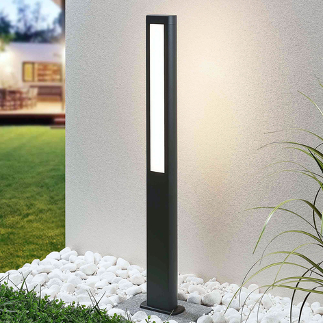 LED-Wegeleuchte Mhairi, eckig, dunkelgrau, 100 cm