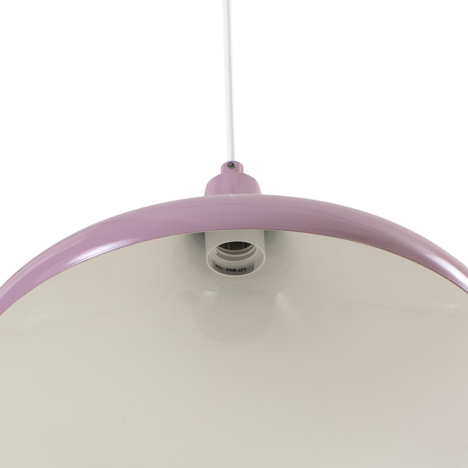 Hängeleuchte Claus, lila/weiß, Ø 35 cm, Metall