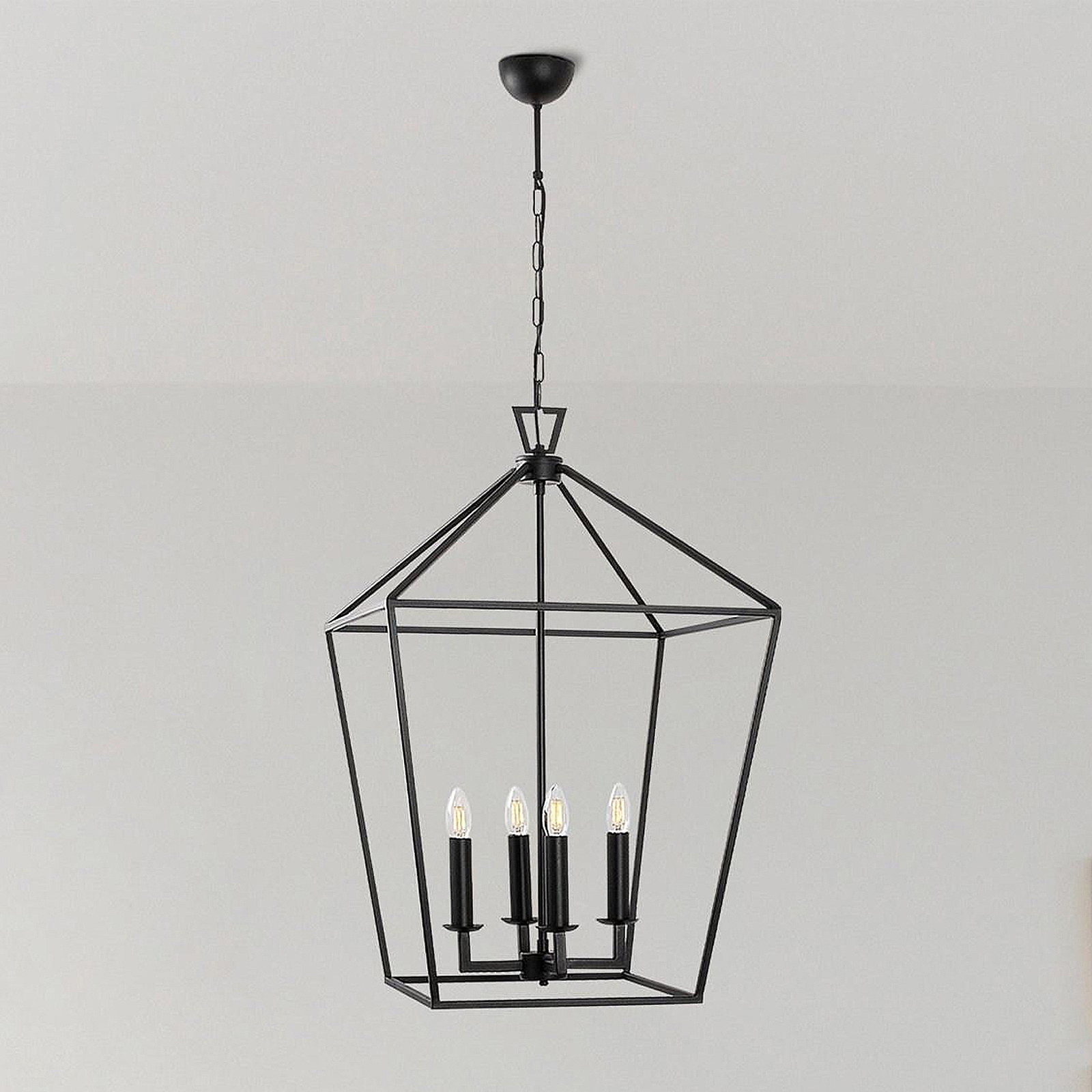 Chandelier Till 13251, black, metal, 4-bulb