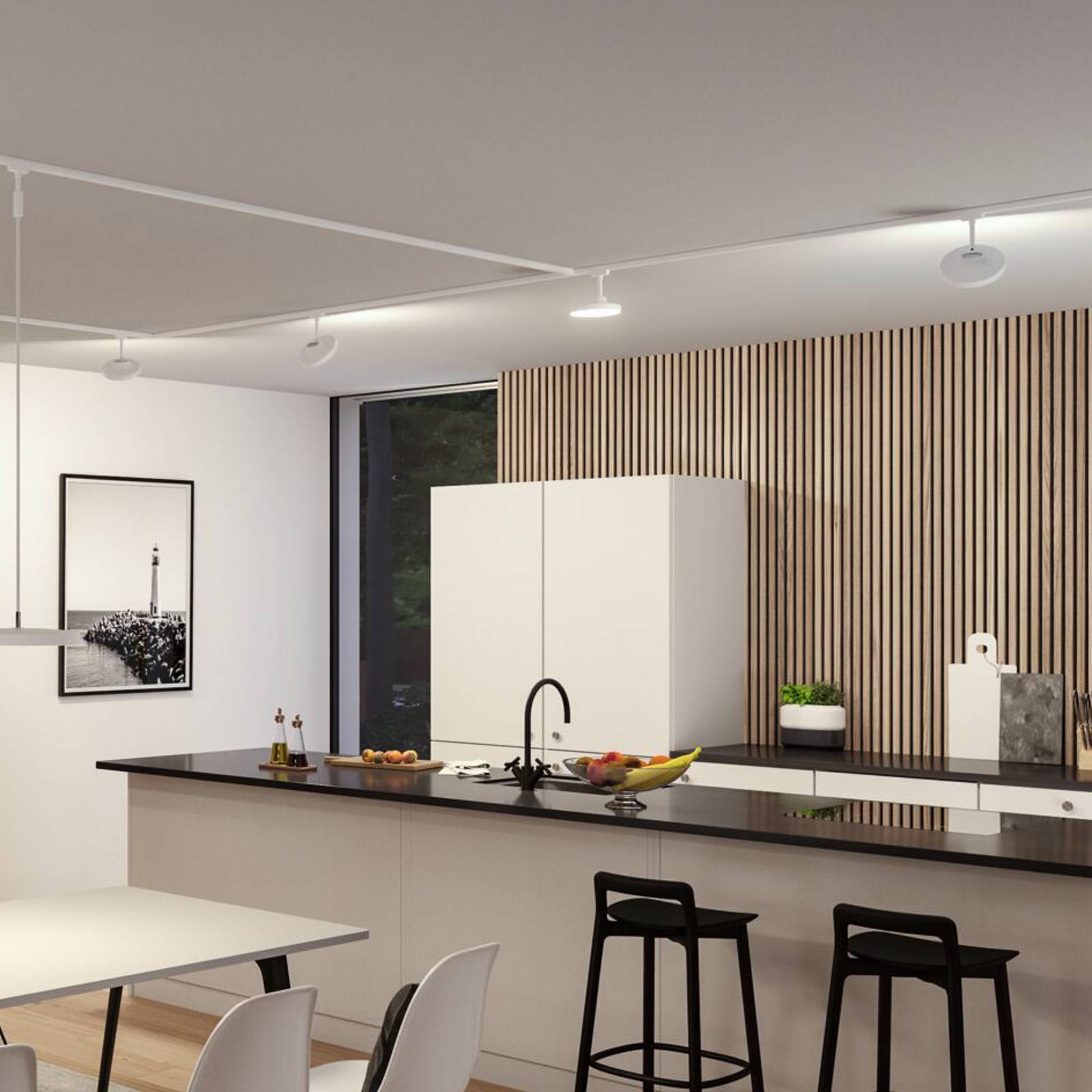 Spot LED Paulmann URail Hildor, blanc signal, 4 000 K, à intensité variable