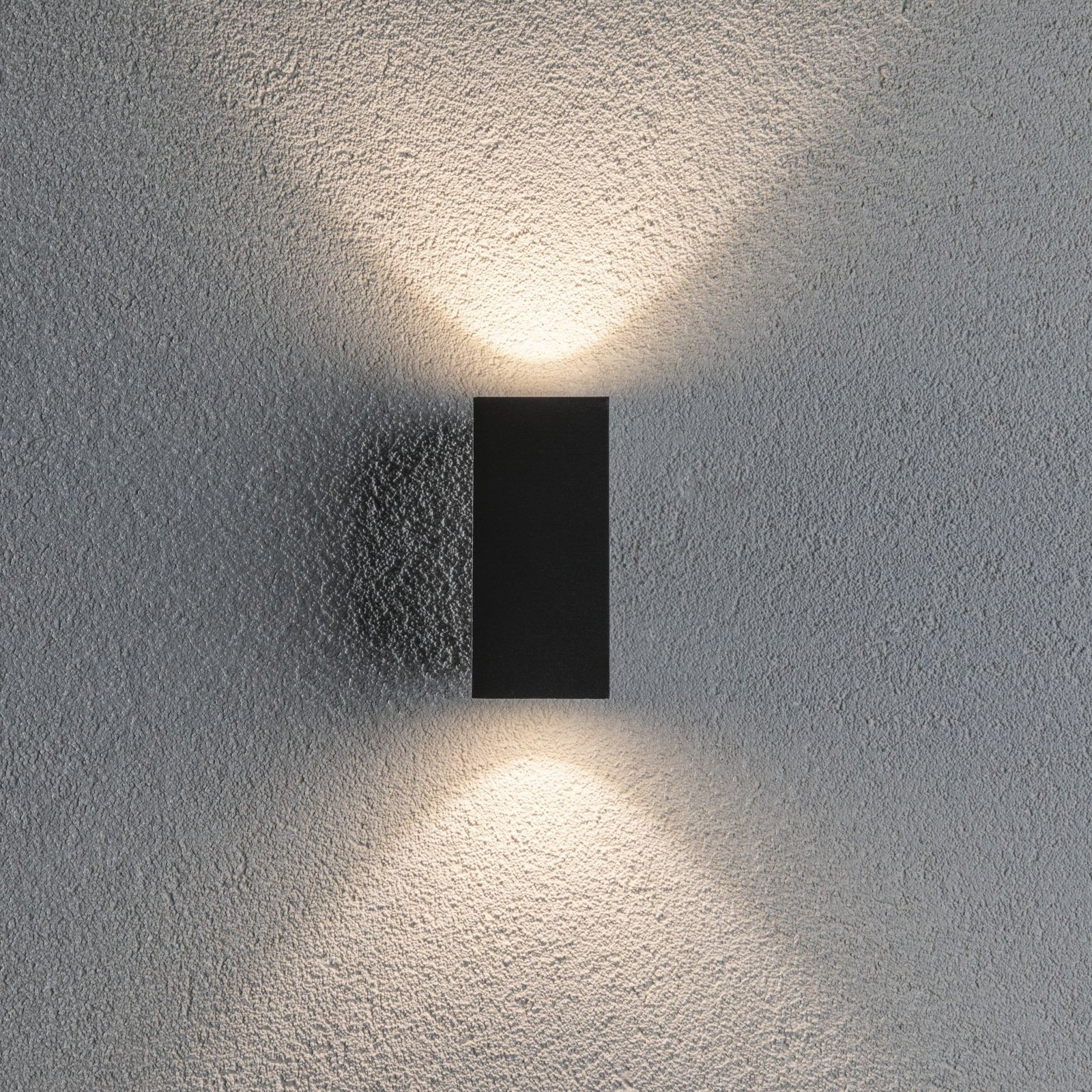 Paulmann Flame vägglampa 2 lampor 12,8 cm antracit