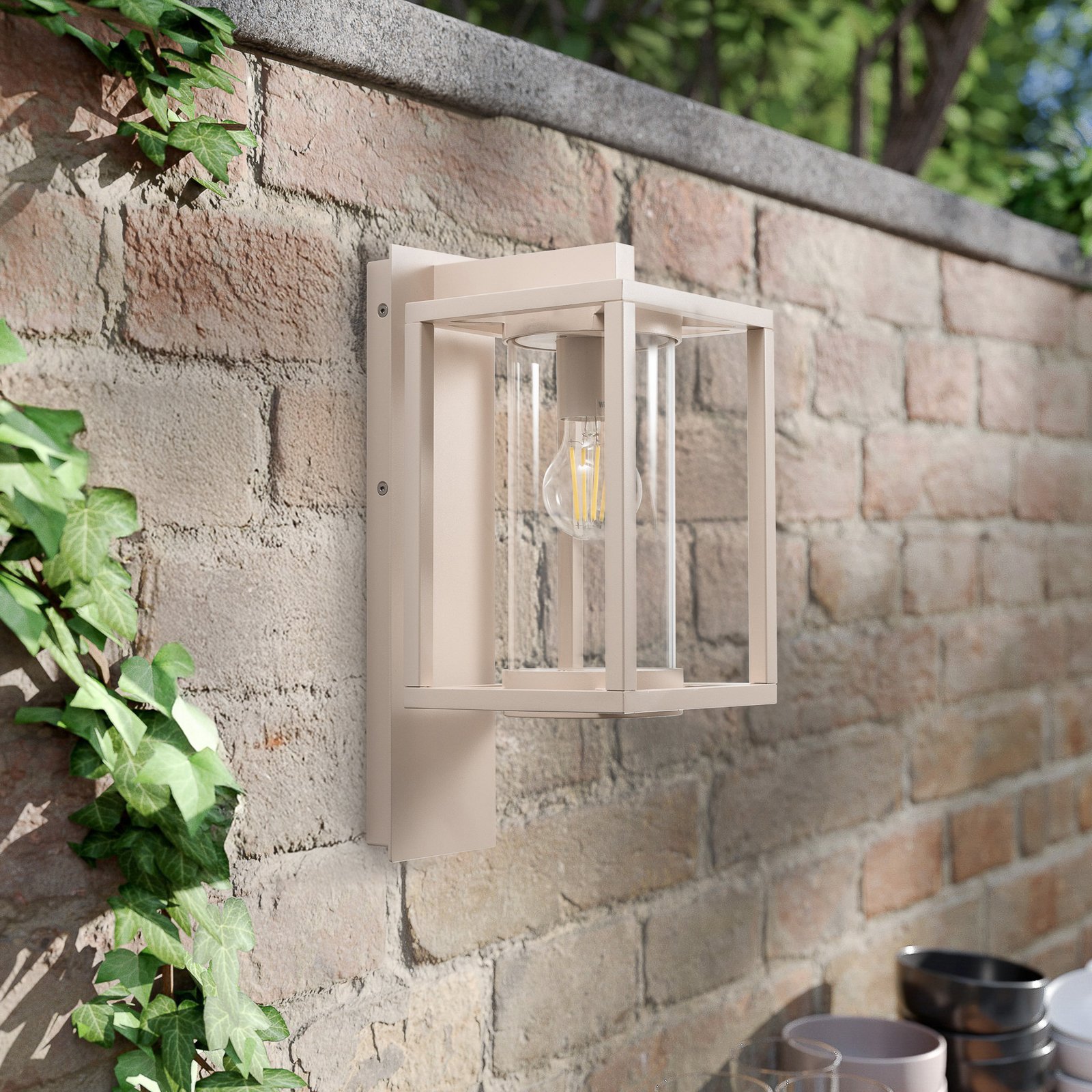 Ferda Draußen Wandleuchte Beige - Lucande