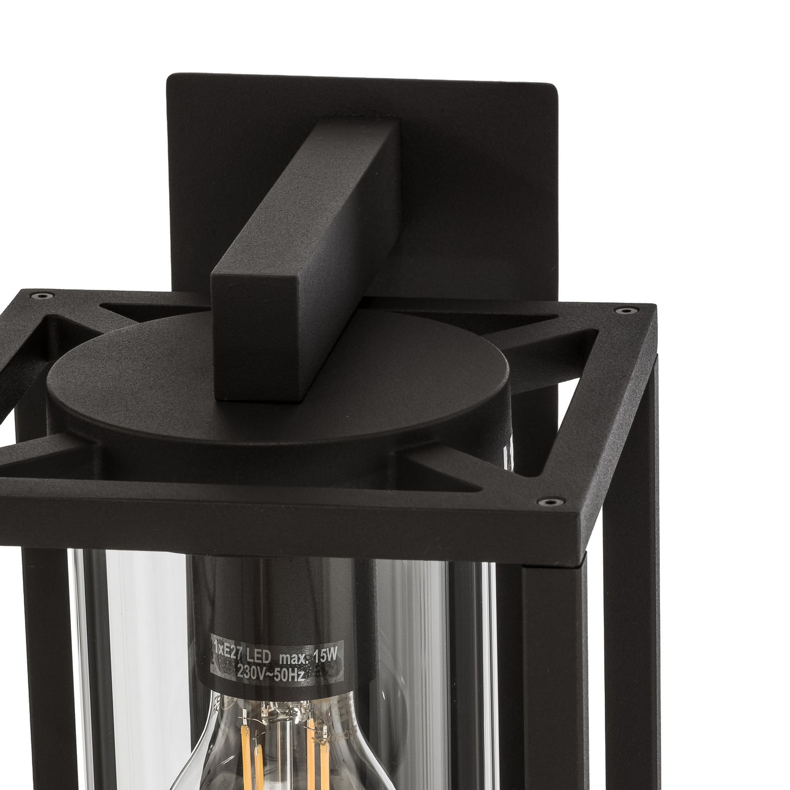 Lucande Applique d'extérieur Ferda, capteur Douille inférieure anthracite