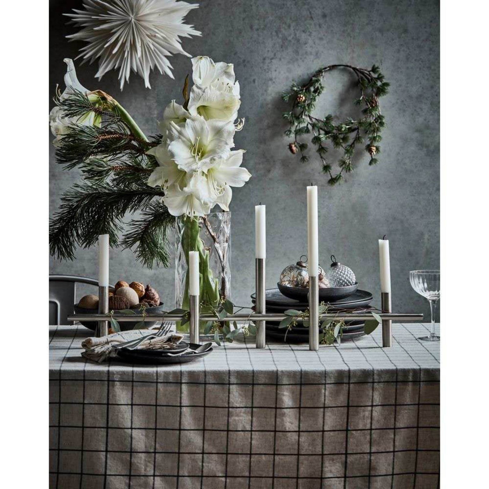 Maxi Suporte de Velas L80 Antiguidade Prateado - House Doctor