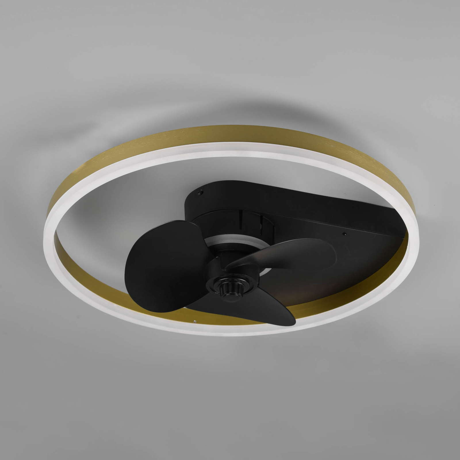 Stropný ventilátor Borgholm diódy LED, CCT, čierna