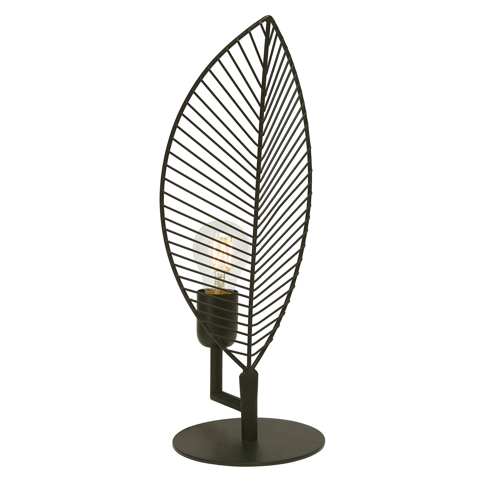PR Home Stolová lampa Elm v tvare listu, výška 42 cm