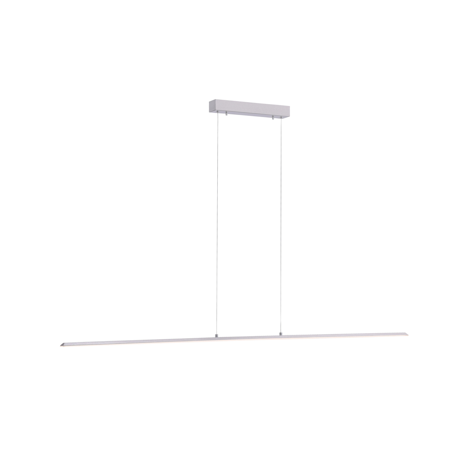 PURE LED závěsné světlo Lite, stříbrné, 160 cm, CCT, stmívatelné