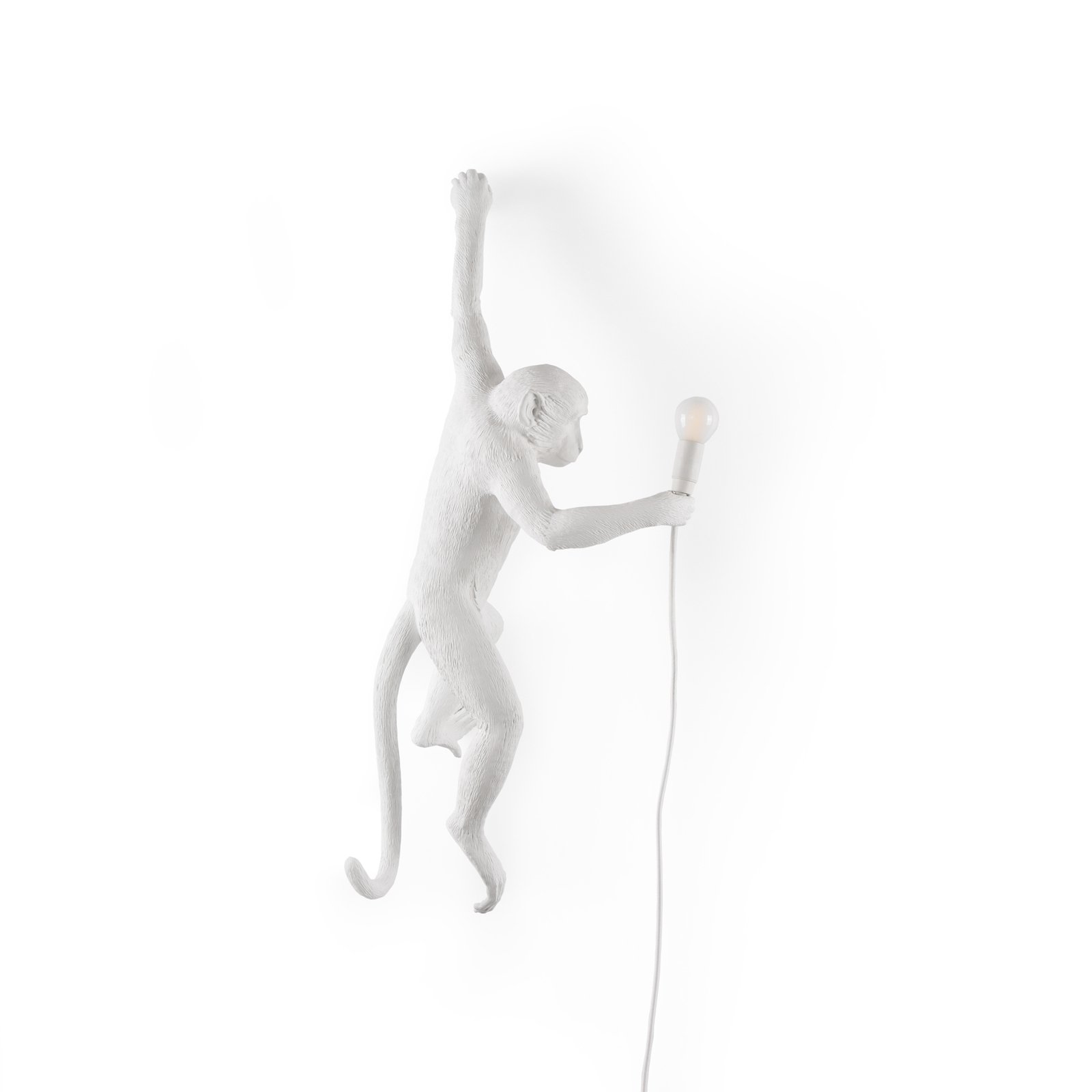 SELETTI Monkey Lamp LED ukrasna zidna svjetiljka bijela, lijeva