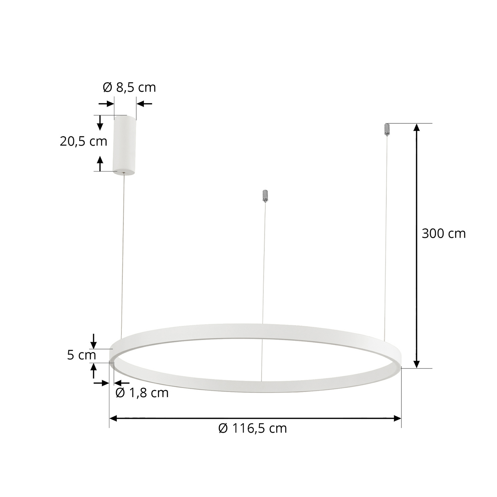 Arcchio Answin lámpara colgante LED 88 W blanco