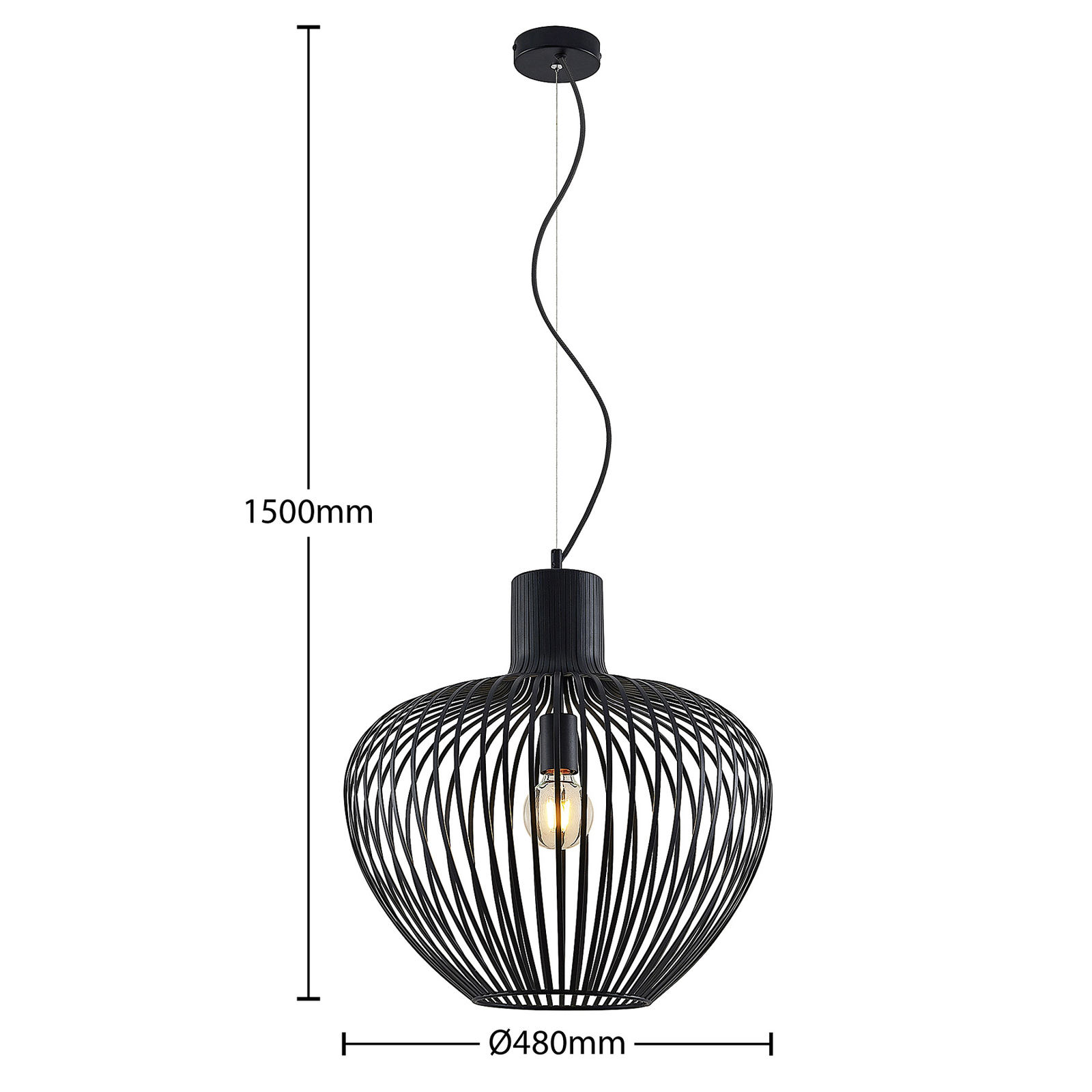 Lindby Deandre hanglamp, Ø 48 cm