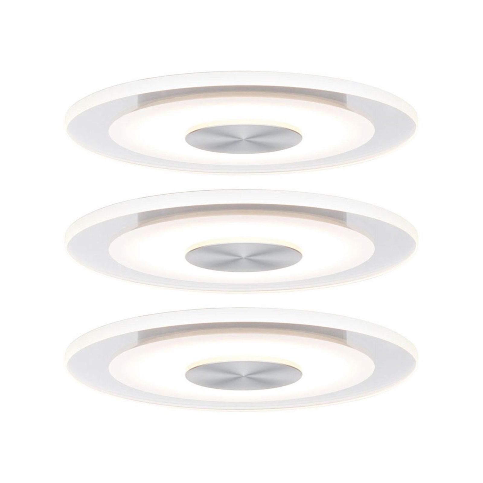 Paulmann Whirl LED recess light 4.9 W 3-set, round