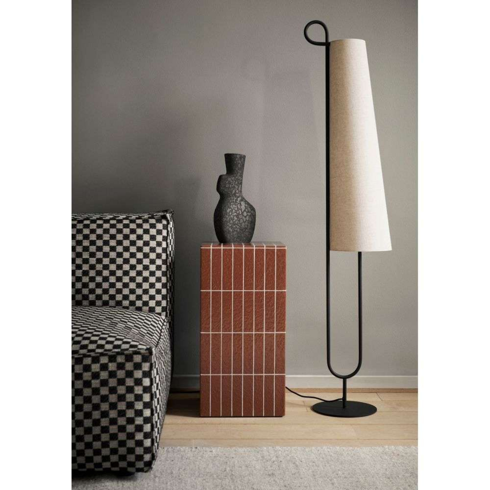 Ancora Lampadar Black/Natural - ferm LIVING