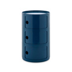 Componibili Big Container, blå, 3 elementer, høyde 69,5 cm - Kartell