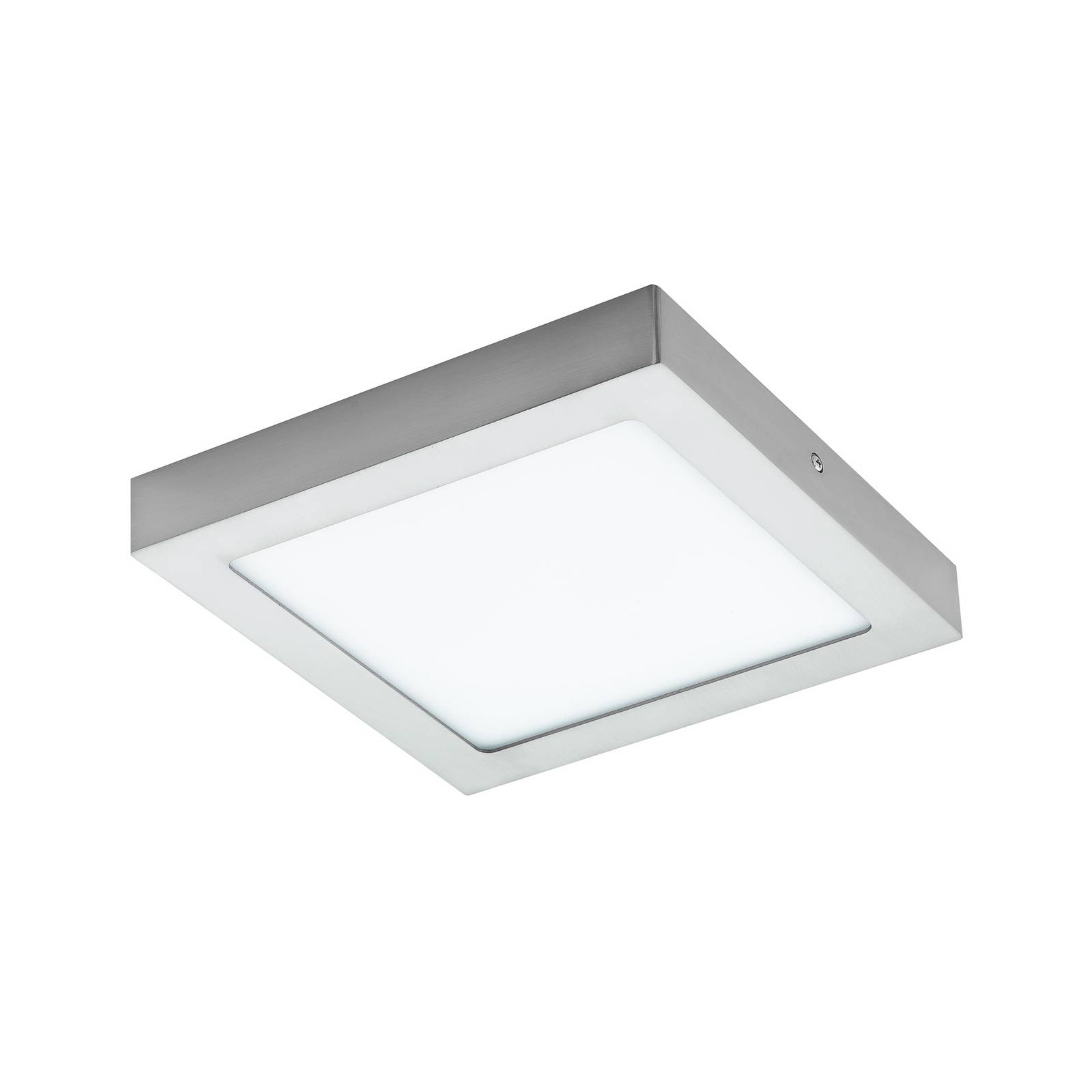 Eglo - 96679 Smart Light Aufbauleuchte fueva-c nickel-matt weiß 225x225cm dimmbar 2700-6500K mit Connect Funktion