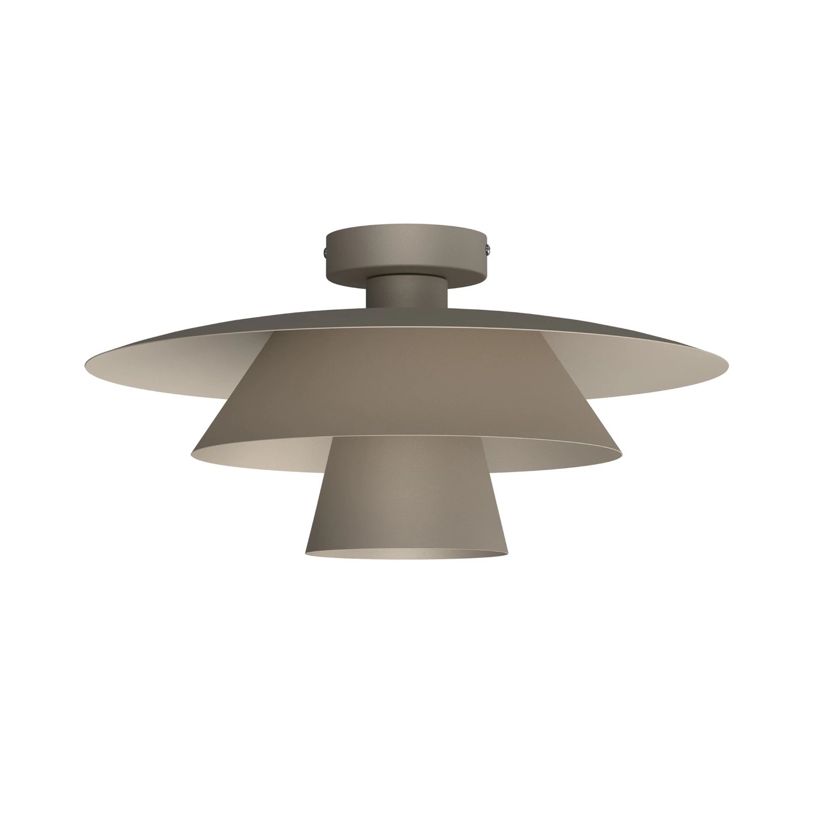Plato ceiling light, beige, metal, Ø 38 cm, E27