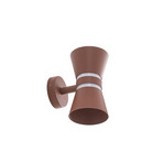 Meravi LED-Außenwandleuchte, zweiflammig, IP44, braun, Aluminium - Lucande