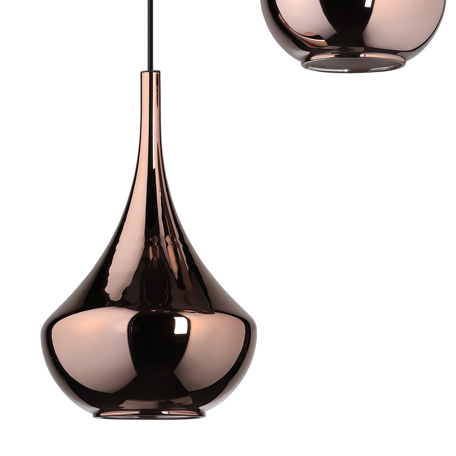 Závěsné světlo Stars of Light Almoster, měď, Ø 55 cm, 3ramenné