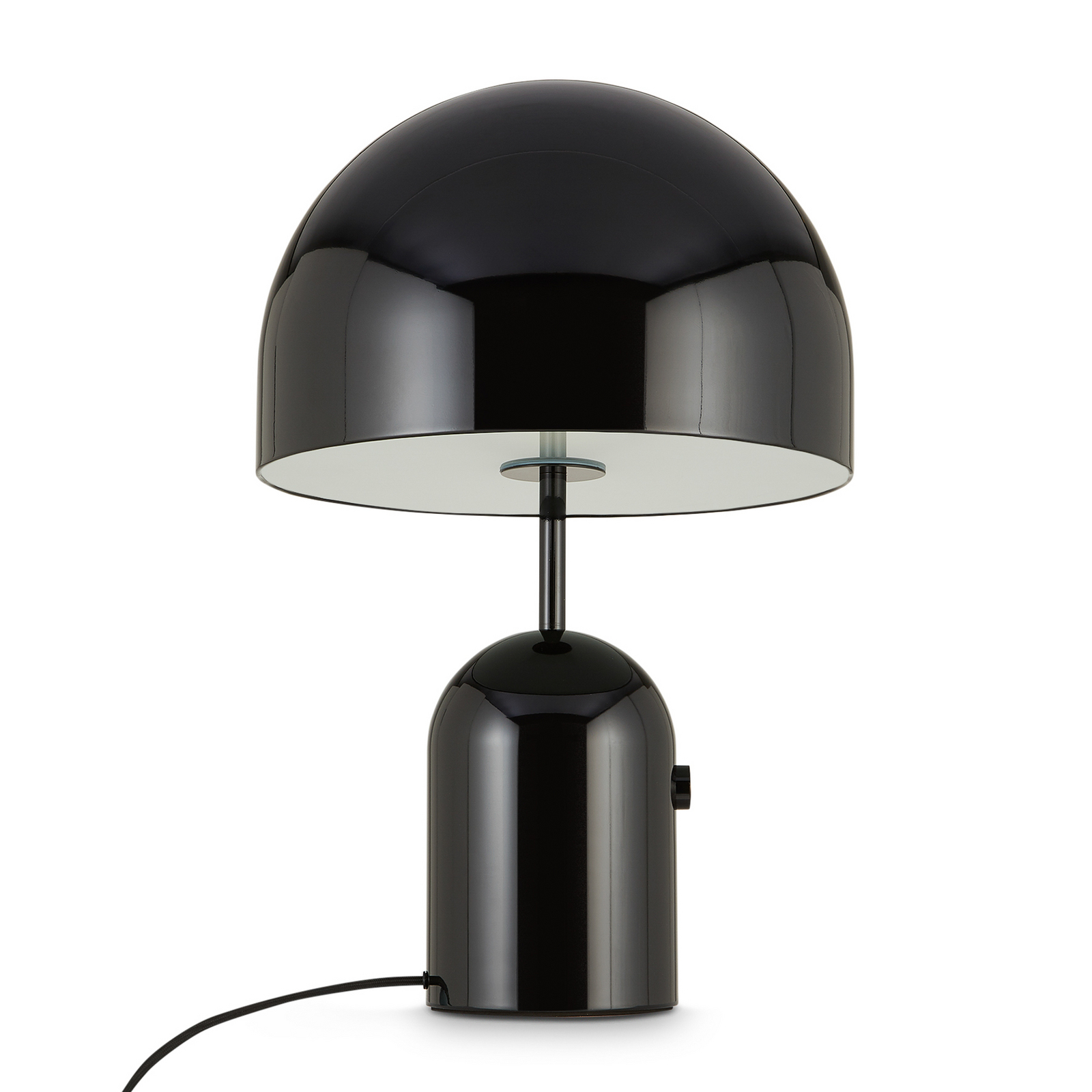 Tom Dixon LED-Tischlampe Bell, schwarz, Höhe 43 cm, dimmbar