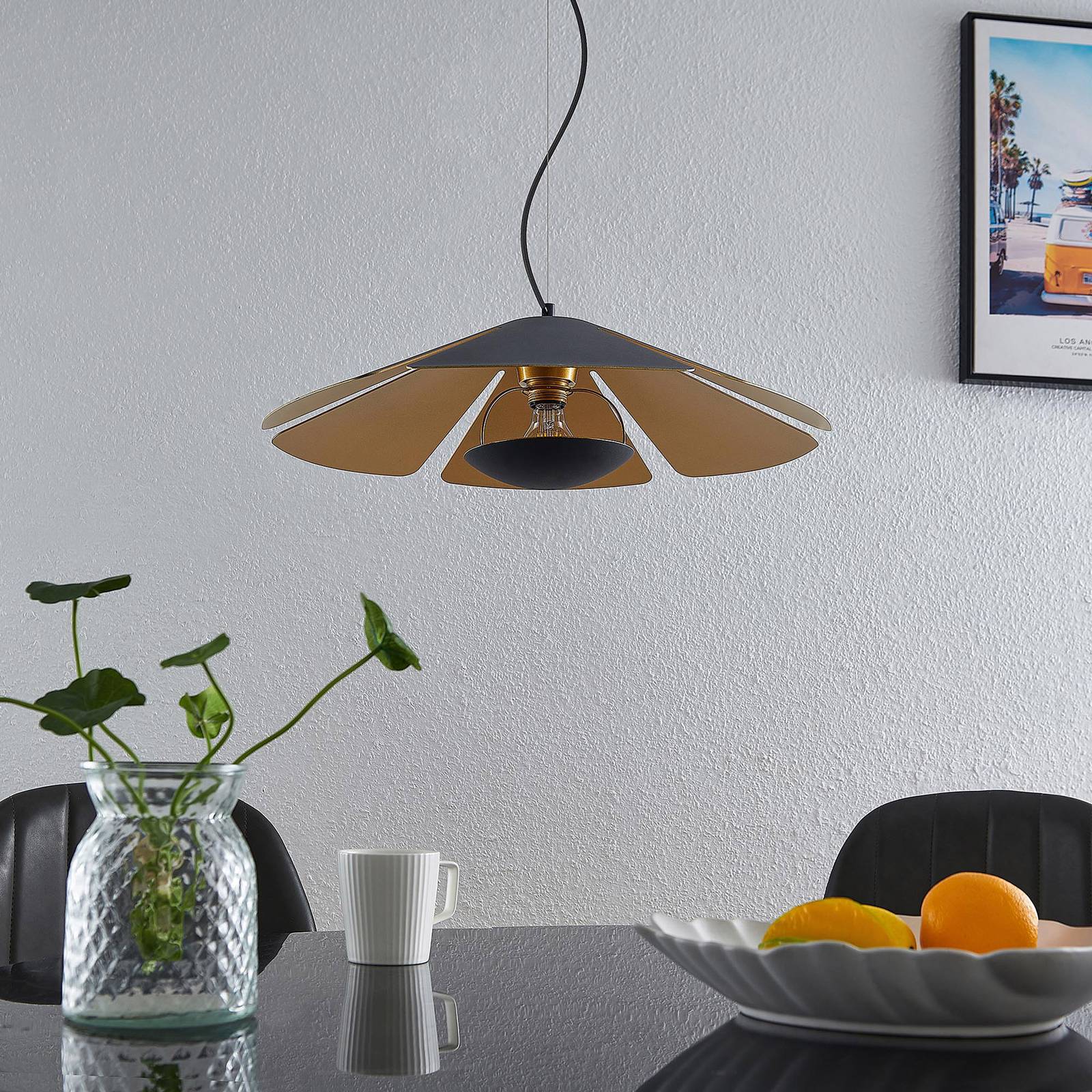 Photos - Chandelier / Lamp Lucande Jemmily pendant lamp, one-bulb, 60 cm 