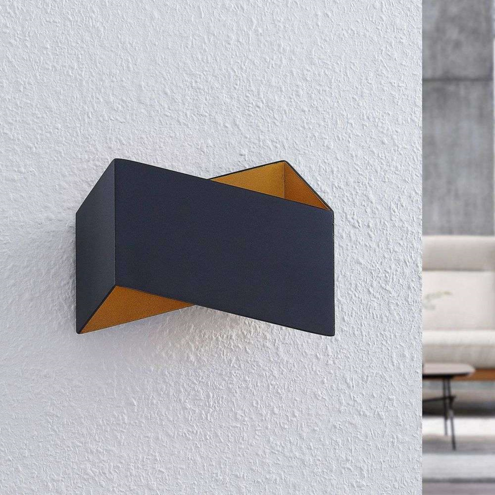 Assona Vägglampa Black/Gold - Arcchio