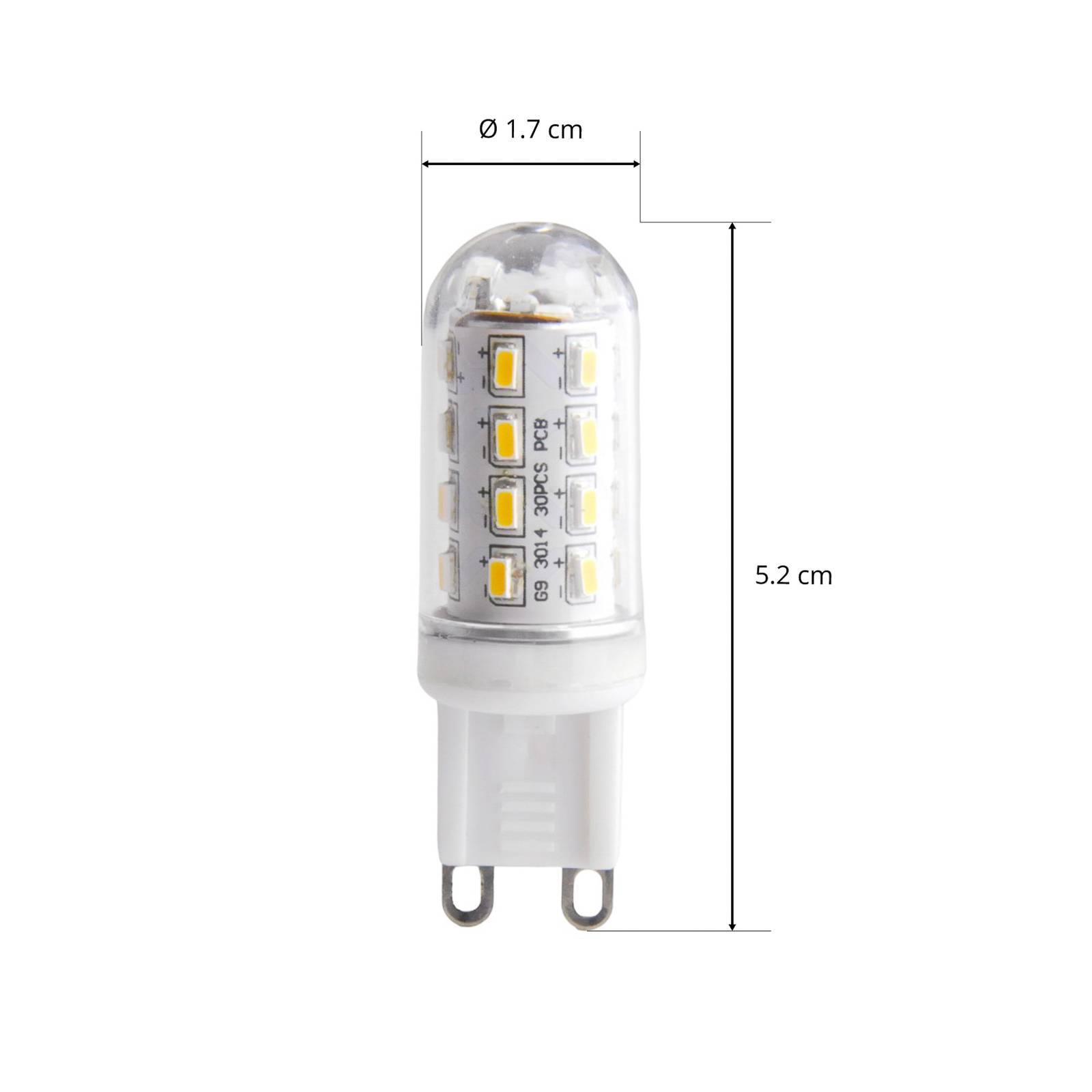 G9 3W 830 LED-Lampe in Röhrenform klar günstig online kaufen