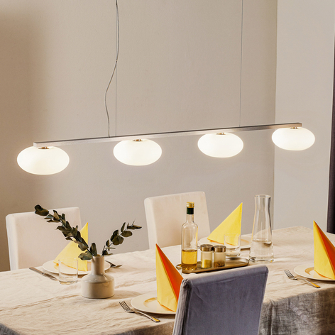 AIH - wisząca lampa belka z 4 szklanymi kloszami