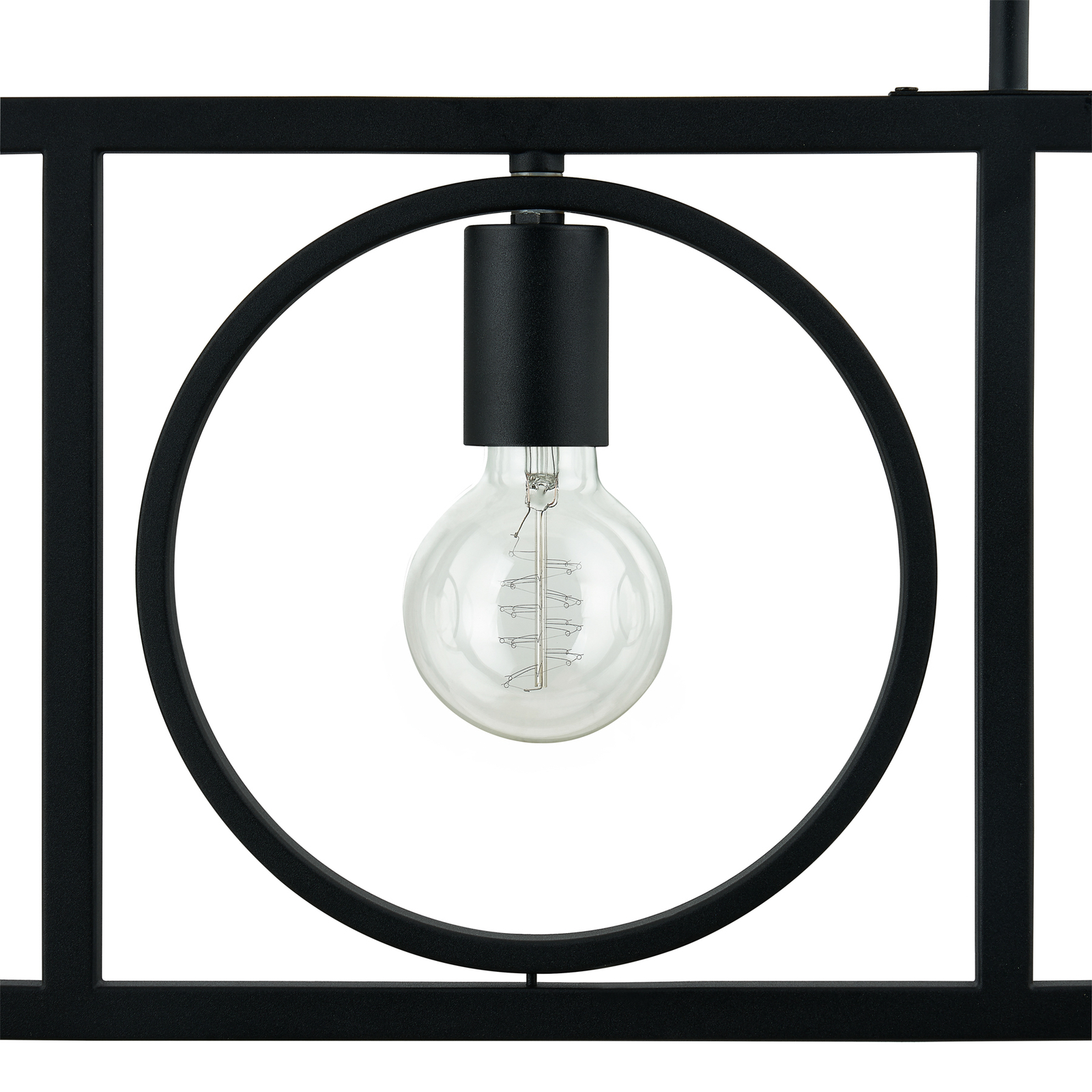 Lindby hanglamp Mateja, zwart, metaal, 112 cm, 4-lamps.