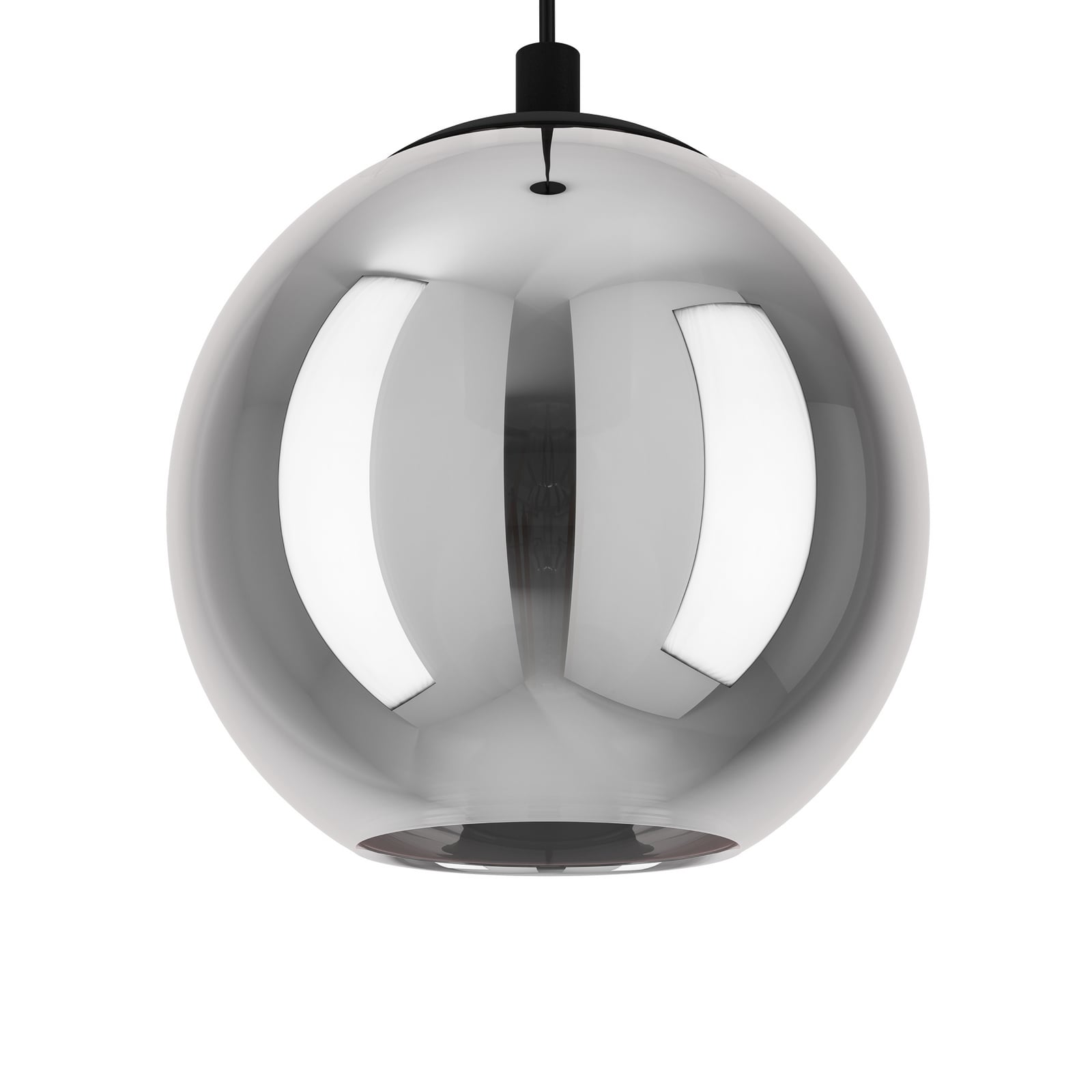 Hængelampe Ariscani, røggrå, Ø 20 cm, glas, E27 Hængelampe Ariscani, røggrå, Ø 20 cm, glas, E27