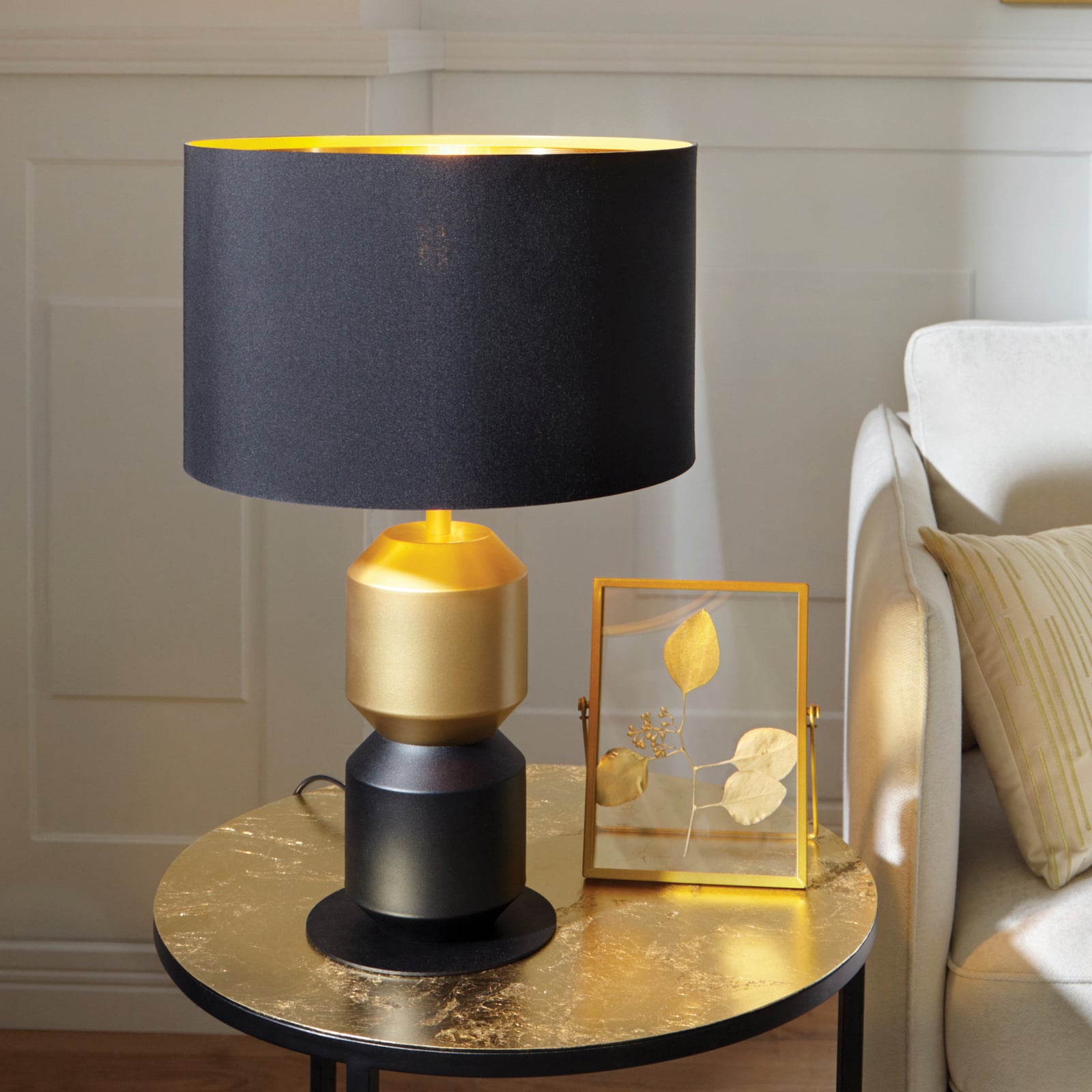 Laurignano Tischleuchte, schwarz/gold - EGLO Stars Of Light