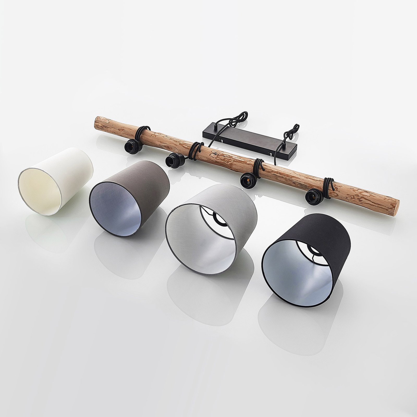 Hinai 4 Pendelleuchte Black/Grey/White - Lindby