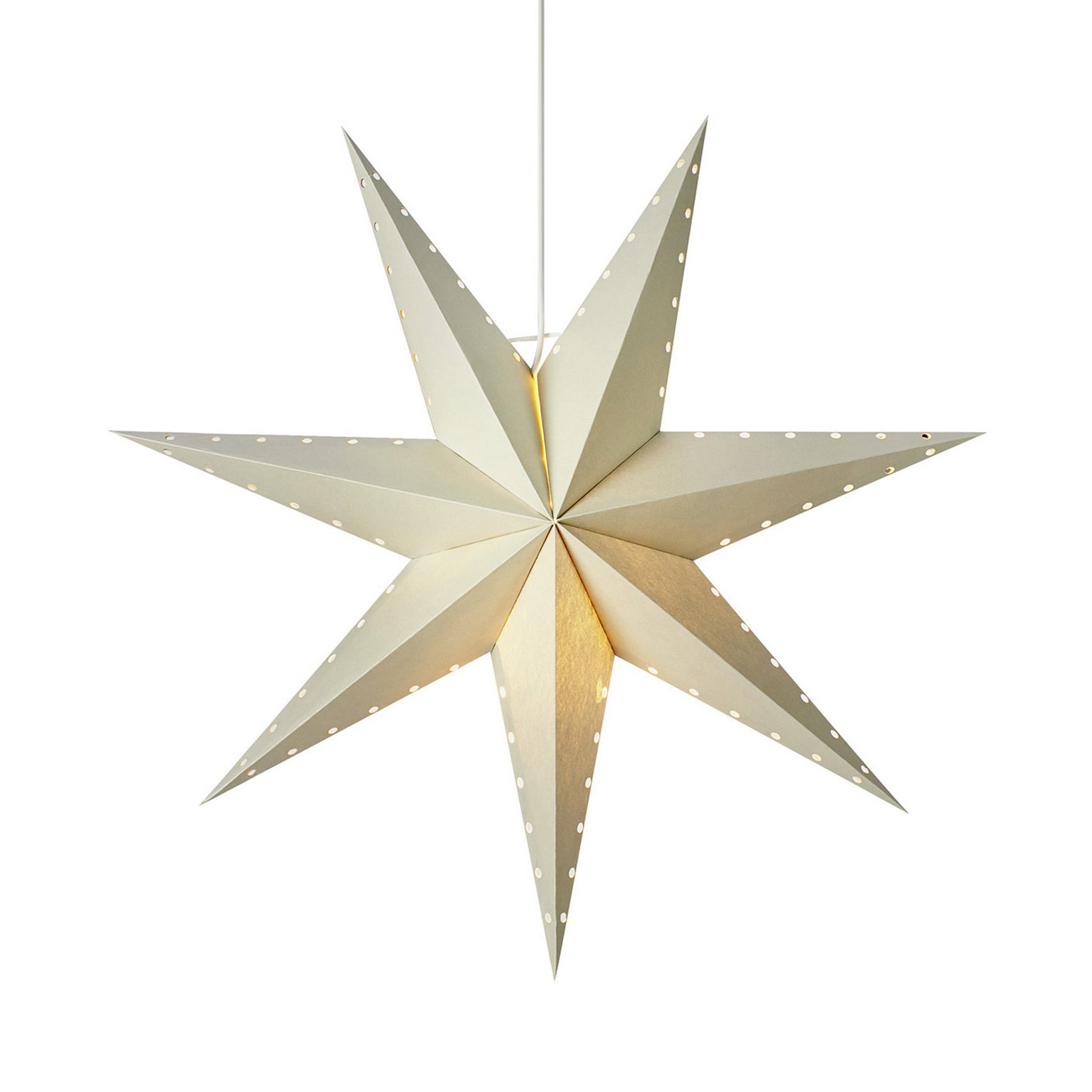 Lively decorative star, hanging, seven-pointed