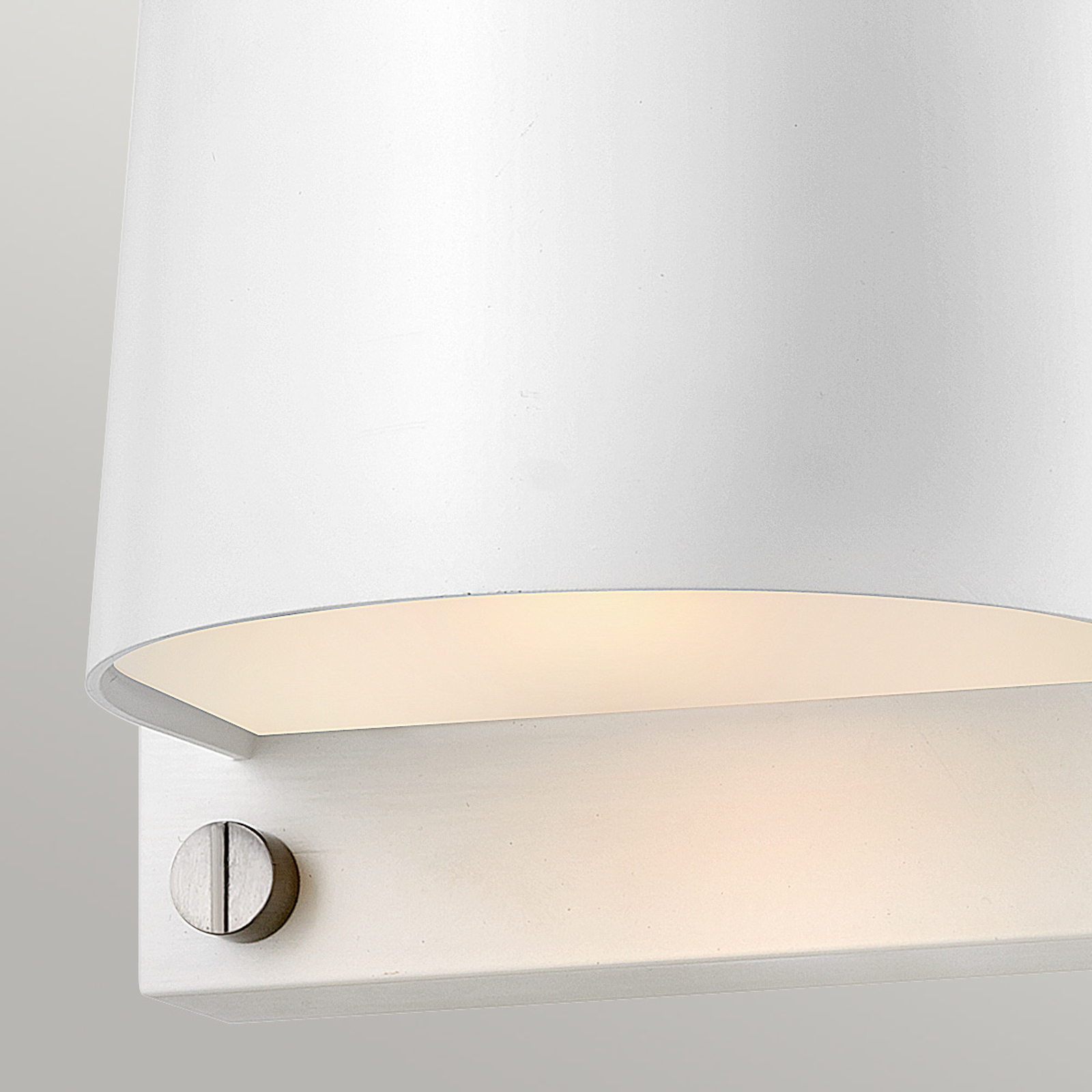 Outdoor wall light Scout, white satin, IP44, 16.5 cm x 16.5 cm