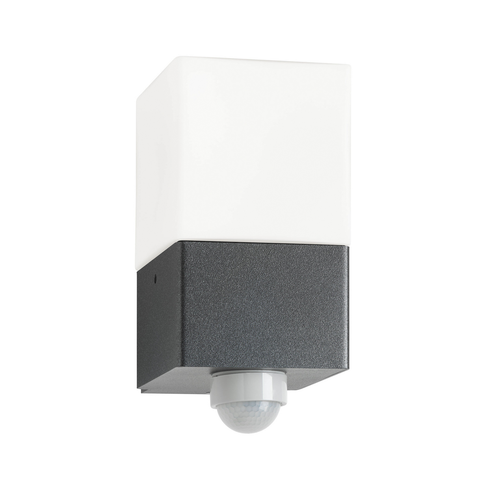 Außenwandleuchte Linus, grafit, Sensor, Edelstahl, Glas, E27