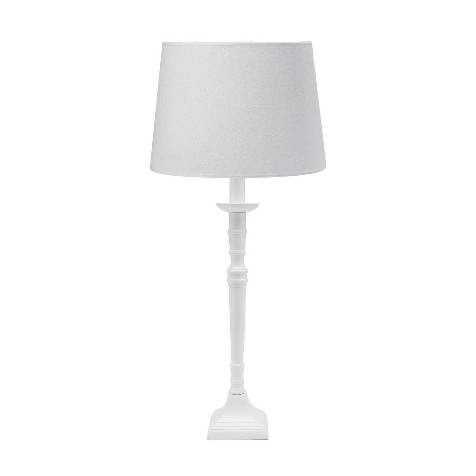 PR Home lampa stołowa Salong Sofia Lin, biały 55 cm tkanina/metal