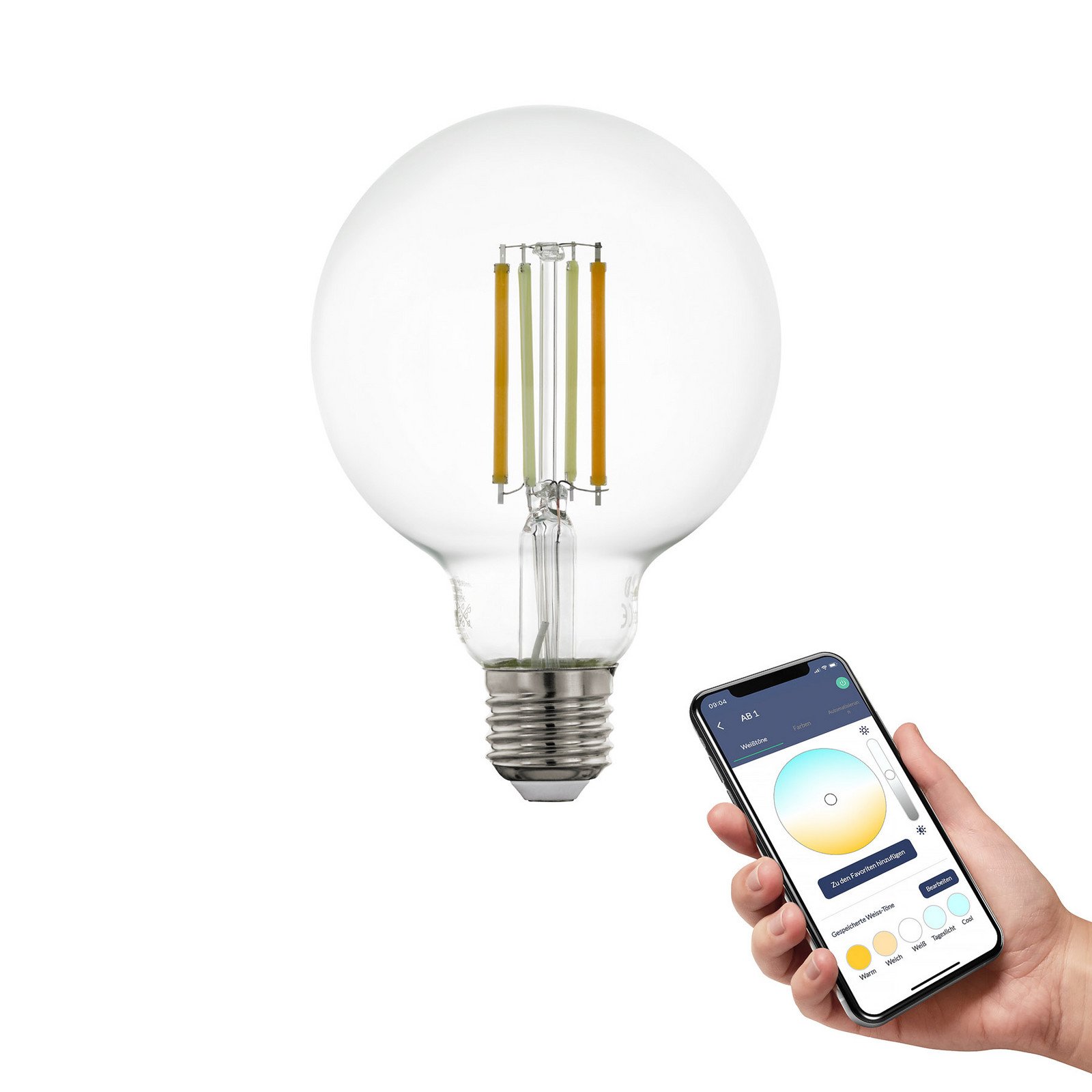 EGLO connect-z E27 G95 glob 6W 806lm 2200-6500K - clar