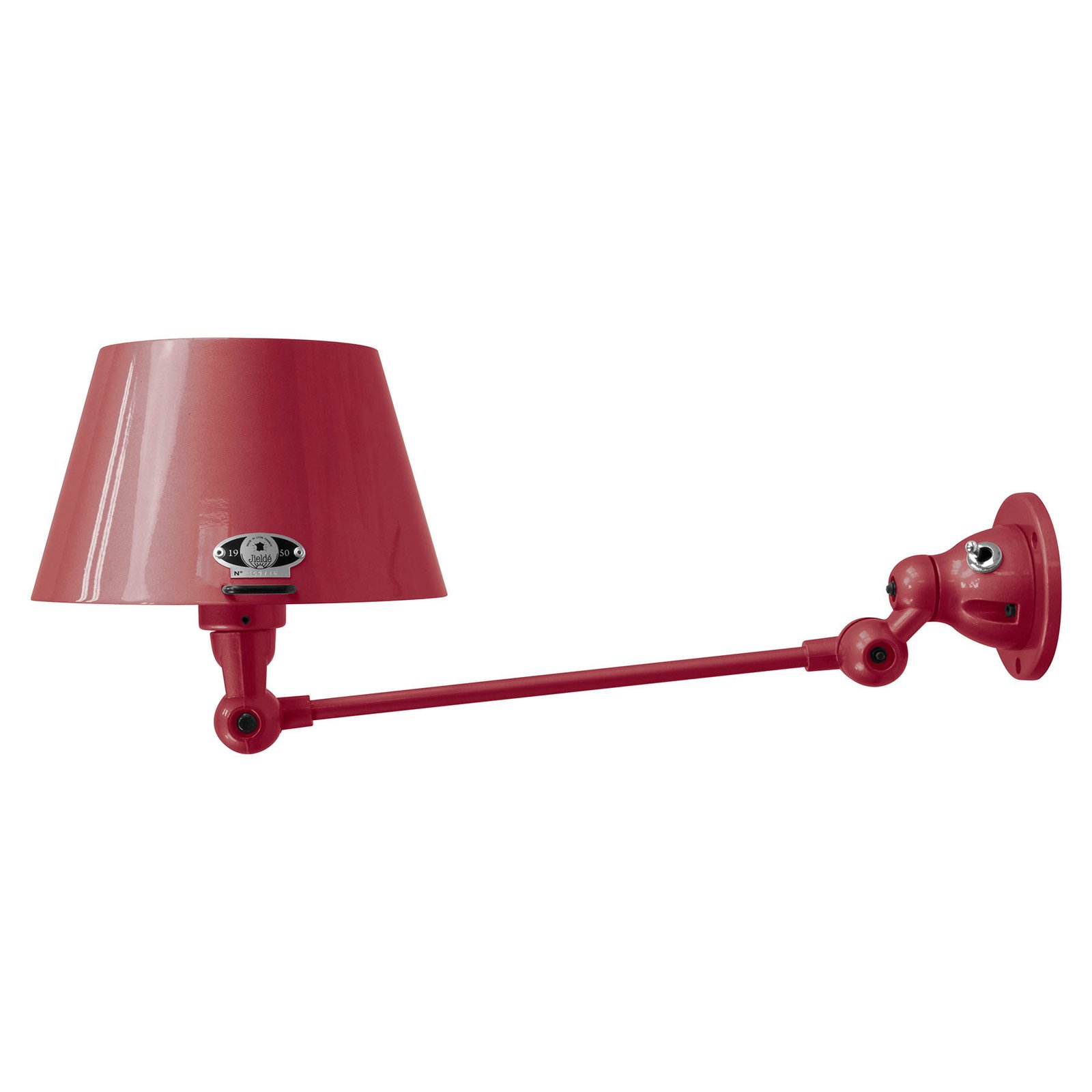Jieldé Aicler AID301 стенна лампа с шарнирно съединение в цвят бордо