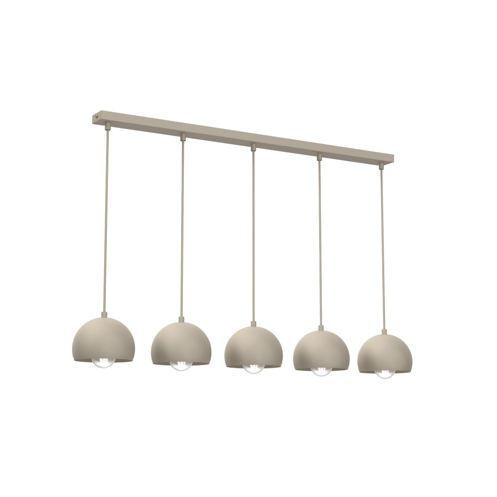 Sool hanging light, beige, length 95 cm, 5-bulb, metal, E27 Sool hanging light, beige, length 95 cm, 5-bulb, metal, E27
