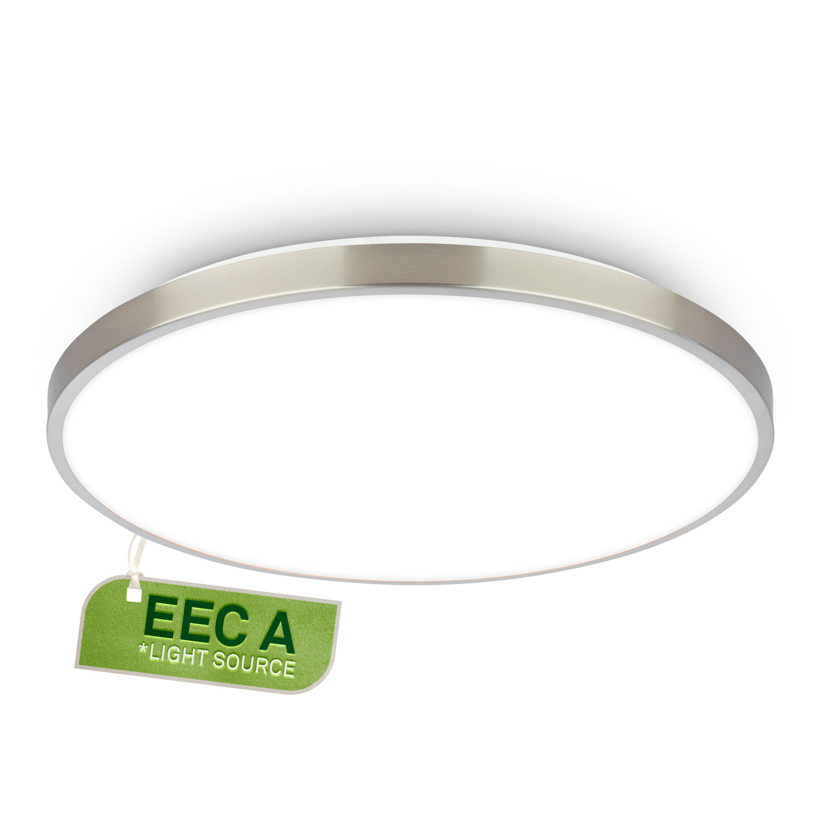 Stropné LED svetlo Kaida, matný nikl, Ø 38 cm, EEK A, 4 000 K