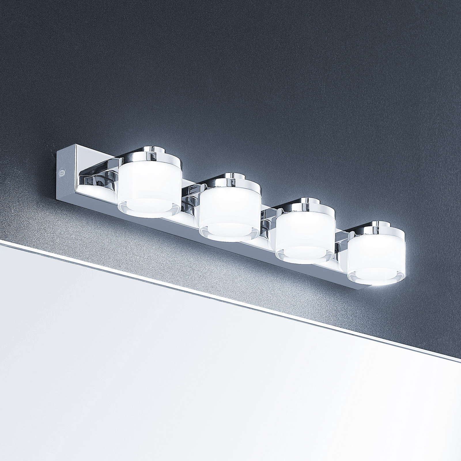 Arcchio Kejan LED-væglampe, IP44, 4 lyskilder