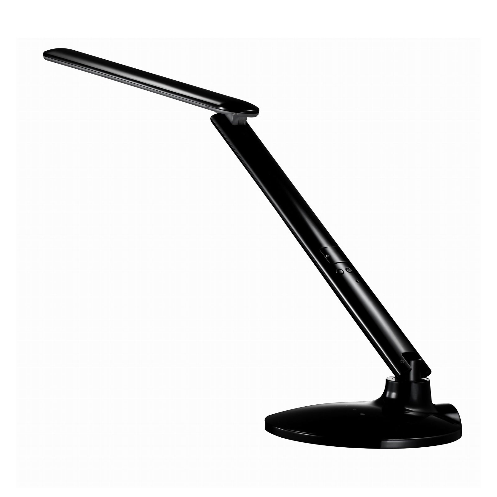 LED stolní lampa Success s hodinami, černá