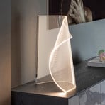 Velos II LED stolní lampa, chrom, stmívač, kov, plast