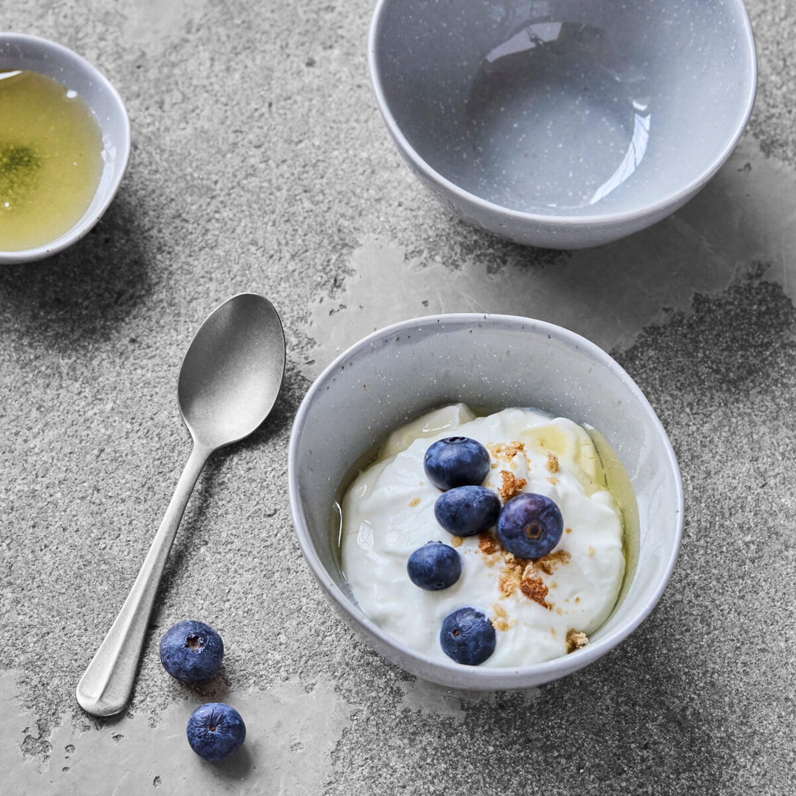 HDVida Ciotola in ceramica azzurra Ø 12 cm, set da 4 - House Doctor